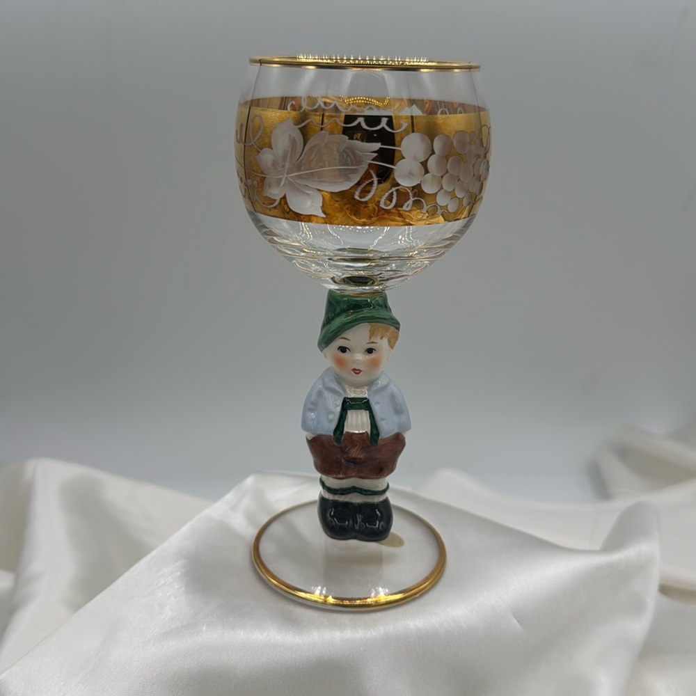Goebel “Hummel” Wine Goblet. “Made in West Germany” sticker.